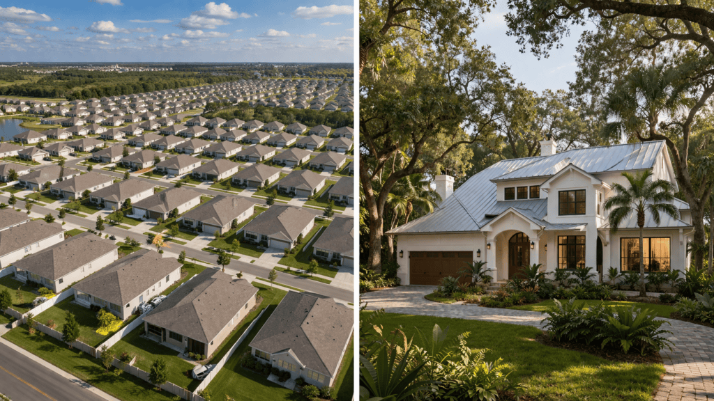 Custom vs Production Home Builder in Florida